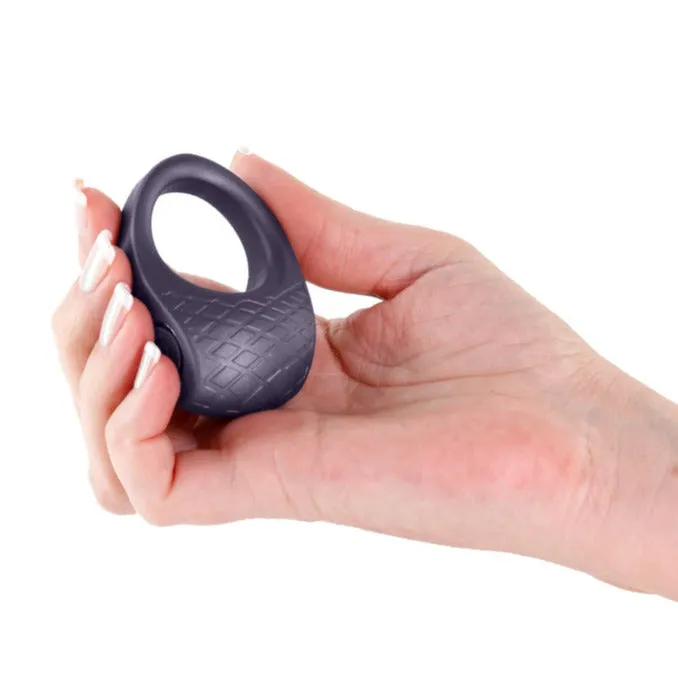 Seduction Levi Vibrating Cock Ring Metallic Grey NS Novelties Couples Seduction Levi Vibrating Cock Ring Metallic Grey NS Novelties Couples