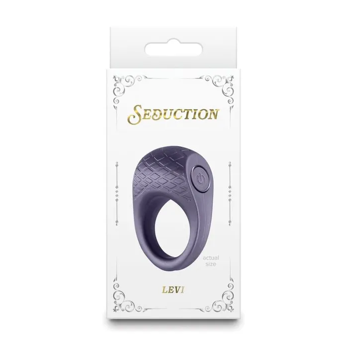 Seduction Levi Vibrating Cock Ring Metallic Grey NS Novelties Couples Seduction Levi Vibrating Cock Ring Metallic Grey NS Novelties Couples