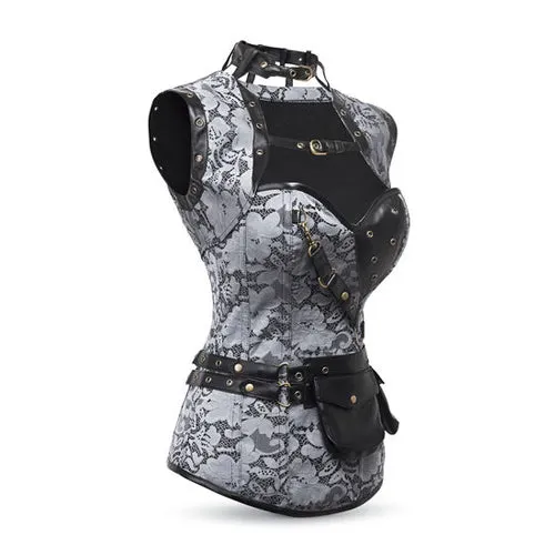 Serena Male Sex Toys Gray Steampunk with Torera Corset