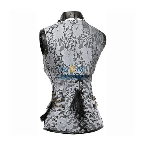Serena Male Sex Toys Gray Steampunk with Torera Corset
