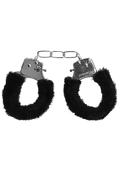 SHOTS AMERICA Male Sex Toys Beginners Furry Handcuffs W Quick Release Button