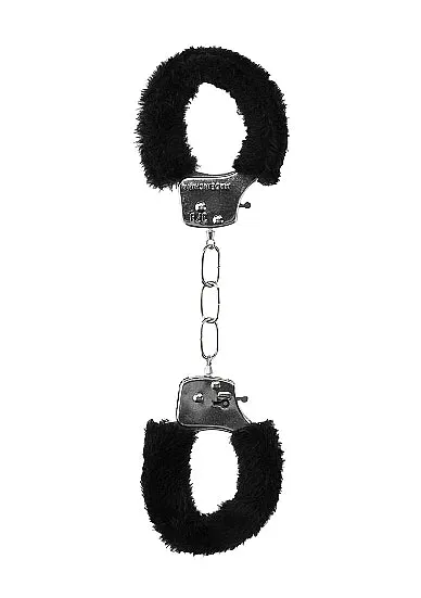 SHOTS AMERICA Male Sex Toys Beginners Furry Handcuffs W Quick Release Button