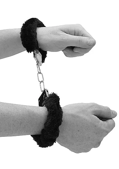SHOTS AMERICA Male Sex Toys Beginners Furry Handcuffs W Quick Release Button