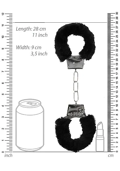SHOTS AMERICA Male Sex Toys Beginners Furry Handcuffs W Quick Release Button
