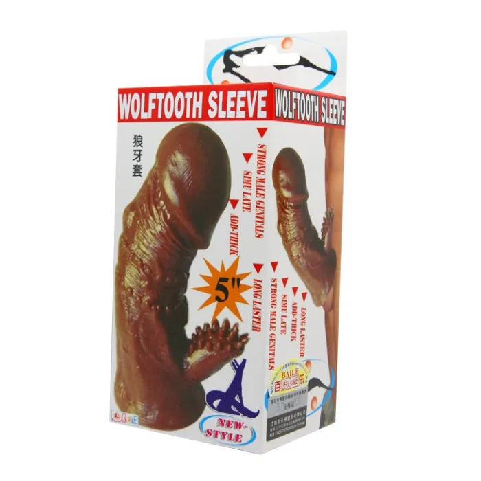 Woolftooth 5 inch Penis Sleeve Dark PRE Male Sex Toys
